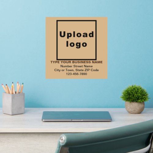 Business Brand Light Brown Square Dynamic Wall Decal