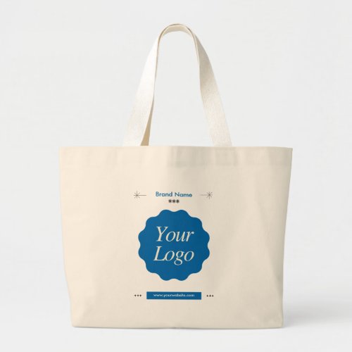 Business Brand Logo  Custom Company Brand Large Tote Bag