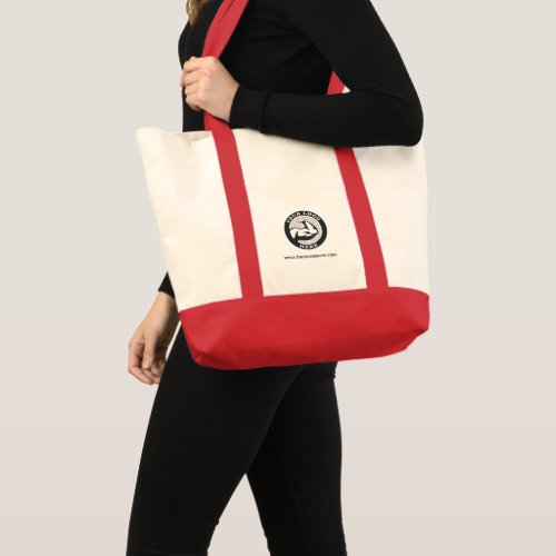 Business Brand Logo with Website Address Tote Bag