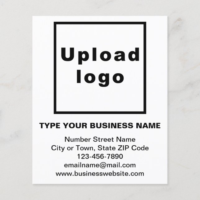 Business Brand Name on Black and White Flyer (Front)