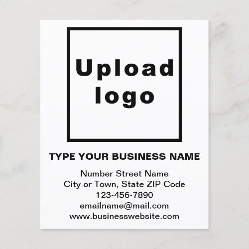 Business Brand Name on Black and White Flyer