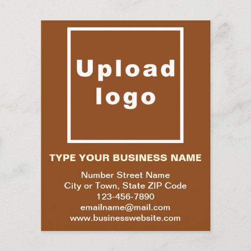 Business Brand Name on Brown Flyer