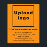 Business Brand Name on Orange Flyer<br><div class="desc">Black font on orange flyer, marketing material that you can distribute to customers to advertise your business or promote your brand name. Customize it by uploading your business logo, typing your business name, address, phone number, e-mail and website or social media page then check the appearance. If it is pleasing...</div>