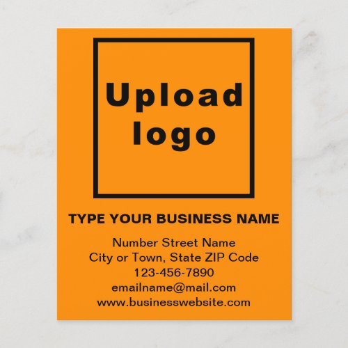 Business Brand Name on Orange Flyer