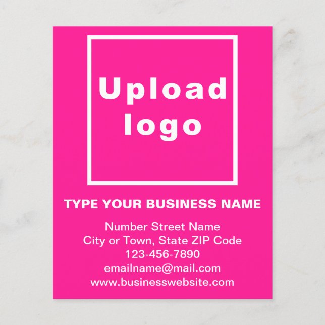Business Brand Name on Pink Flyer (Front)