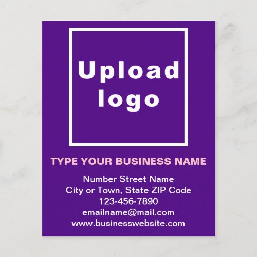 Business Brand Name on Purple Flyer