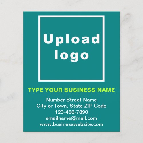 Business Brand Name on Teal Flyer