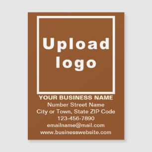 Business Brand on 4.25” x 5.6” Brown Magnetic Card