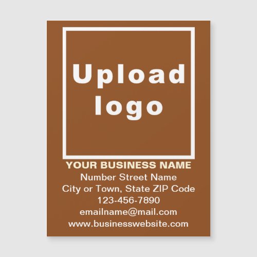 Business Brand on 425 x 56 Brown Magnetic Card