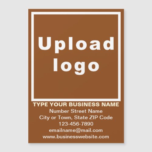 Business Brand on 5 x 7 Brown Magnetic Card