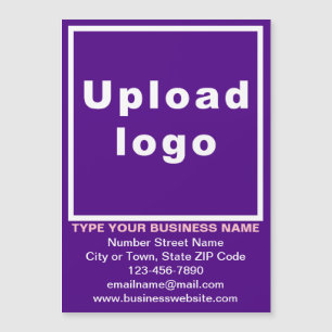 Business Brand on 5” x 7” Purple Magnetic Card