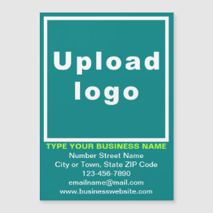 Business Brand on 5” x 7” Teal Green Magnetic Card
