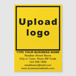 Business Brand on 5” x 7” Yellow Magnetic Card