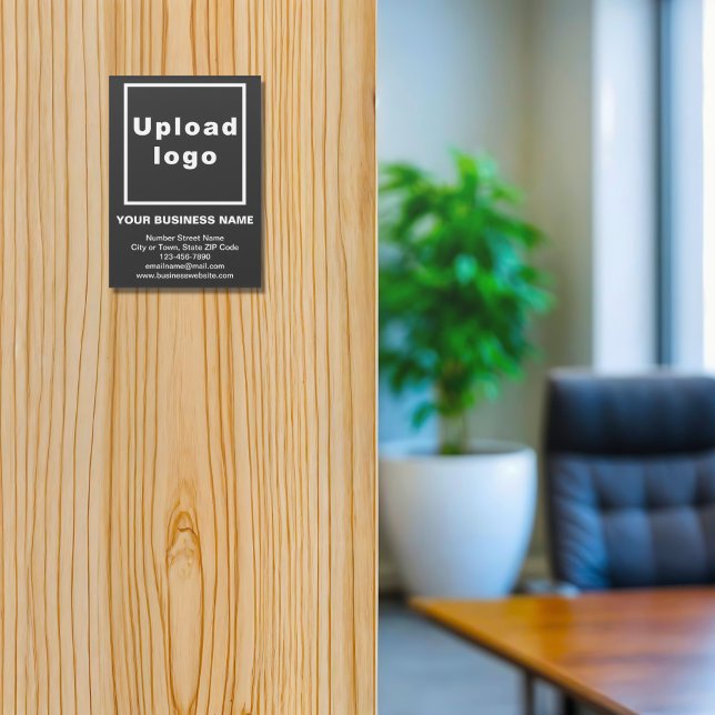Business Brand on Black Acrylic Print (Black acrylic print with your business brand)