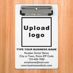 Business Brand on Black and White Mini Clipboard