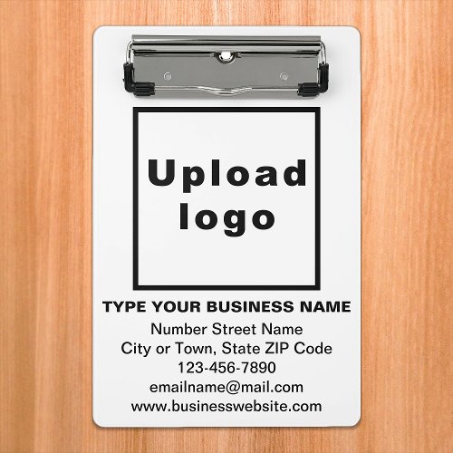 Business Brand on Black and White Mini Clipboard