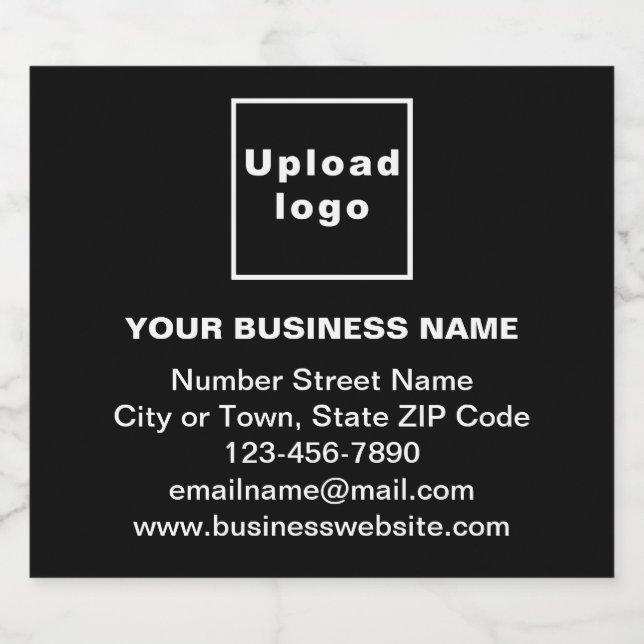 Business Brand on Black Beer Bottle Label (Single Label)