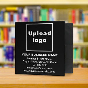 Business Brand on Black Binder
