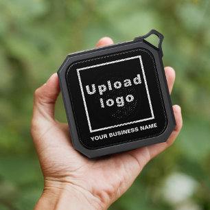 Business Brand on Black Bluetooth Speaker