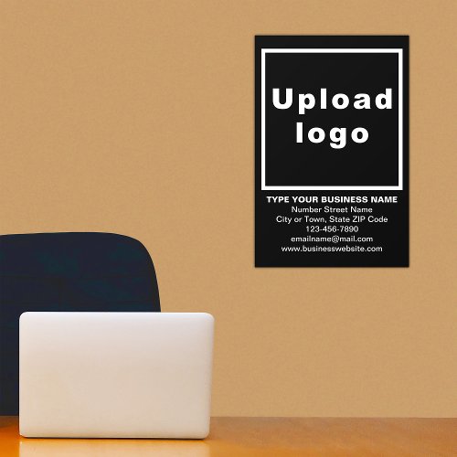 Business Brand on Black Dynamic Wall Decal