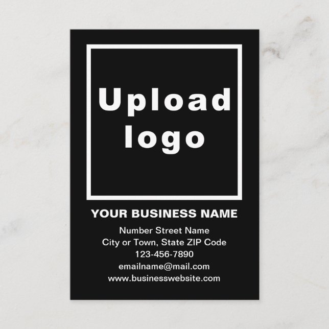 Business Brand on Black Flat Card (Front)