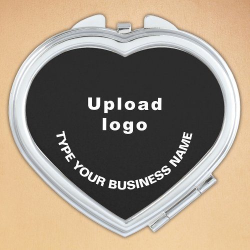 Business Brand on Black Heart Compact Mirror