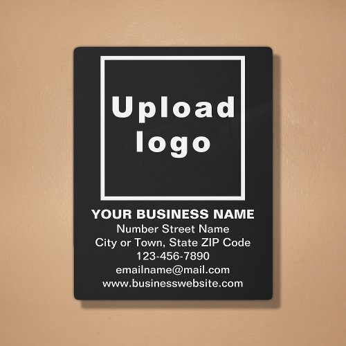 Business Brand on Black Metal Wall Art