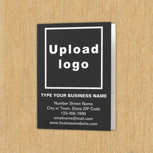 Business Brand on Black Pocket Folder