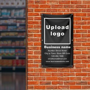 Business Brand on Black Portrait Banner