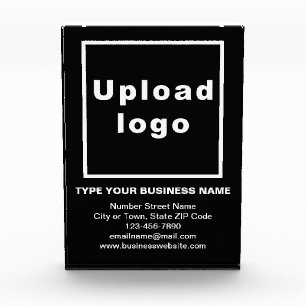 Business Brand on Black Portrait Rectangle Photo Block