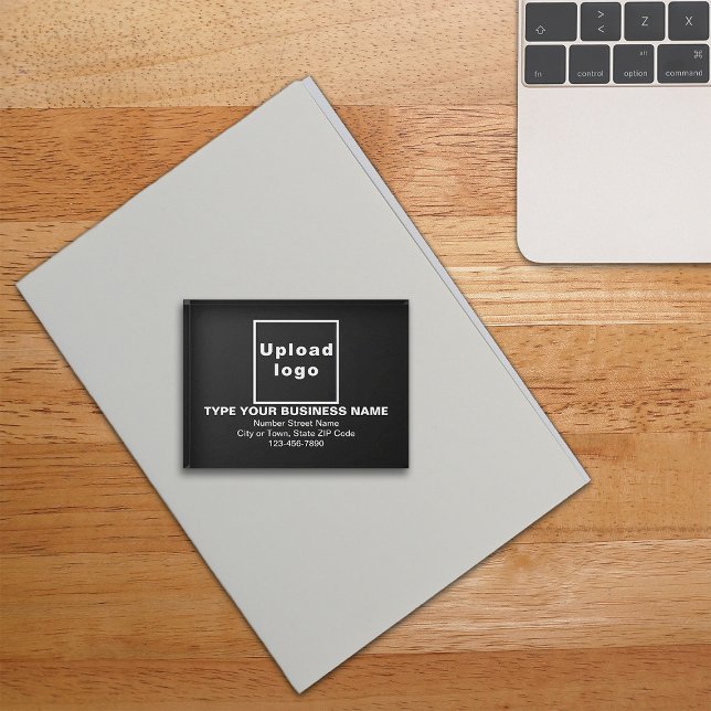 Business Brand on Black Rectangle Paperweight (Build brand name awareness. Your business brand on black rectangle paperweight.)