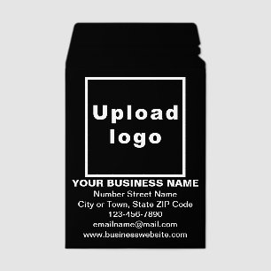 Business Brand on Black Shipping Envelope Mailer