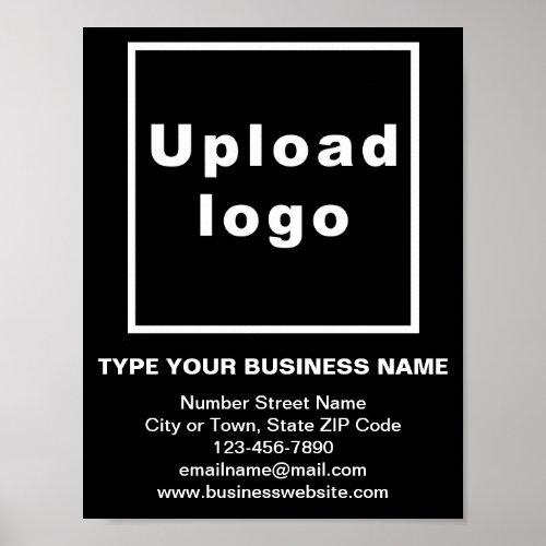 Business Brand on Black Small Poster