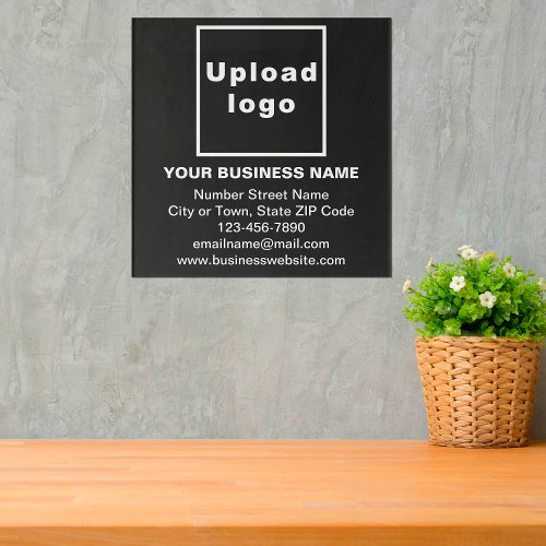 Business Brand on Black Square Acrylic Print