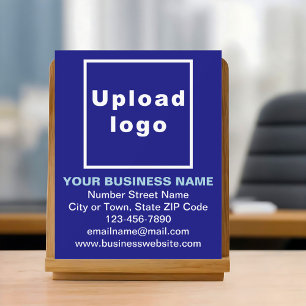 Business Brand on Blue Acrylic Sign