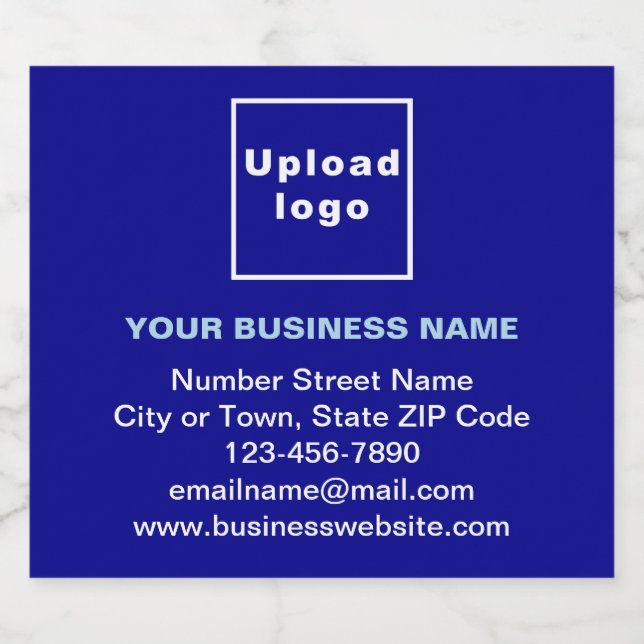 Business Brand on Blue Beer Bottle Label (Single Label)