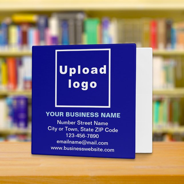 Business Brand on Blue Binder (Build brand name awareness. Your business brand on blue binder.)