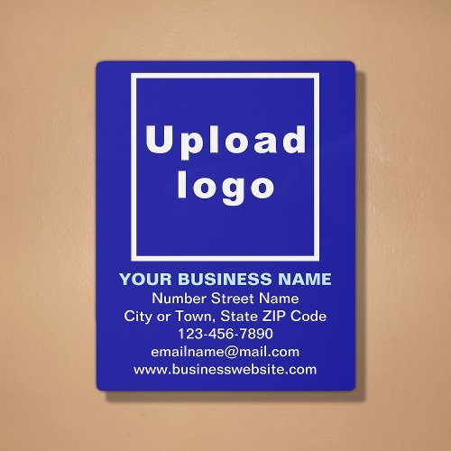 Business Brand on Blue Metal Wall Art