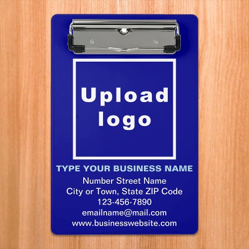 Business Brand on Blue Mini Clipboard