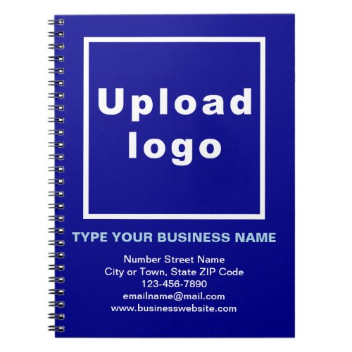 Business Brand on Blue Notebook