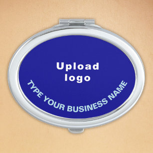 Business Brand on Blue Oval Compact Mirror