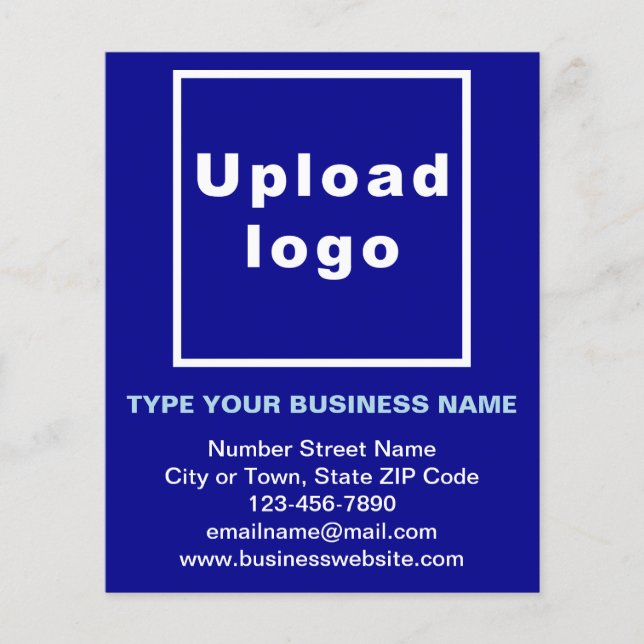 Business Brand on Blue Paper Sheet  (Front)