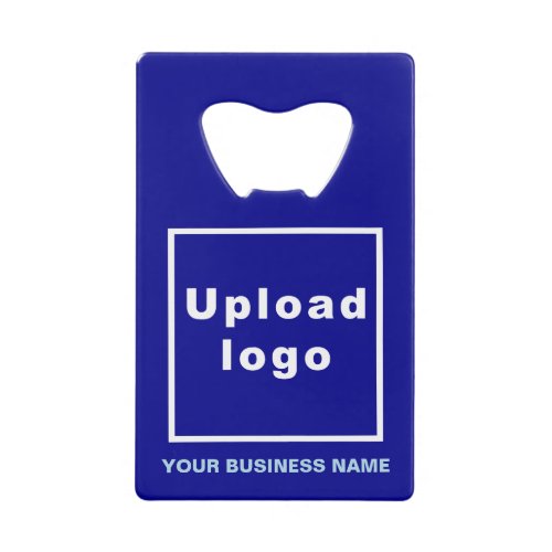 Business Brand on Blue Rectangle Bottle Opener