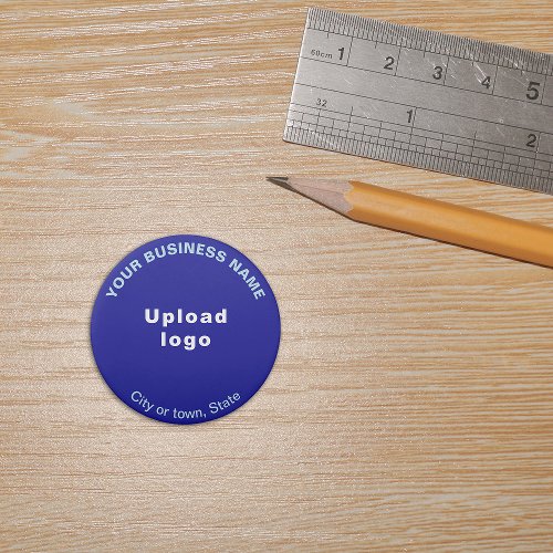 Business Brand on Blue Round Shape Eraser