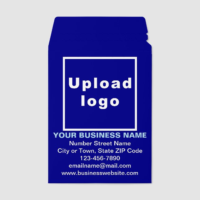 Business Brand on Blue Shipping Envelope Mailer (Front)