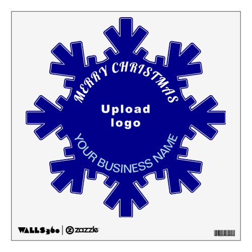 Business Brand on Blue Snowflake Wall Decal