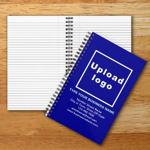 Business Brand on Blue Spiral Notebook