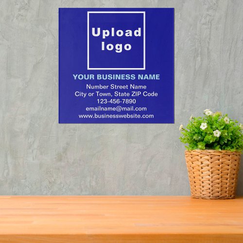 Business Brand on Blue Square Acrylic Print