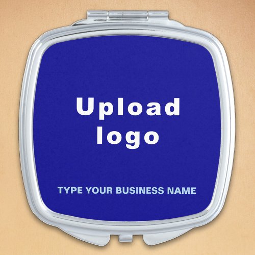 Business Brand on Blue Square Compact Mirror