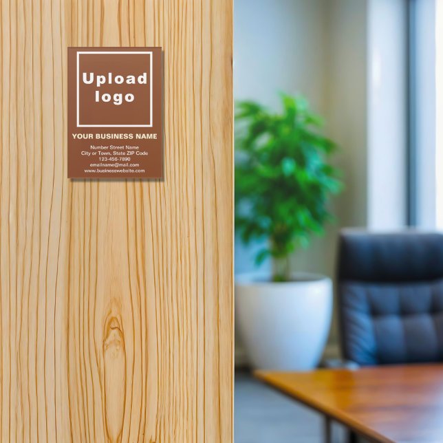 Business Brand on Brown Acrylic Print (Brown acrylic print with your business brand)